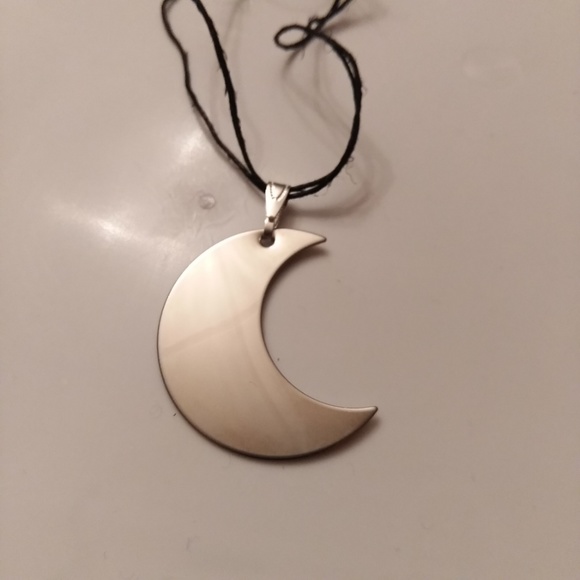 Mirror Crescent Moon Pendant Gypsy Style - Picture 7 of 8